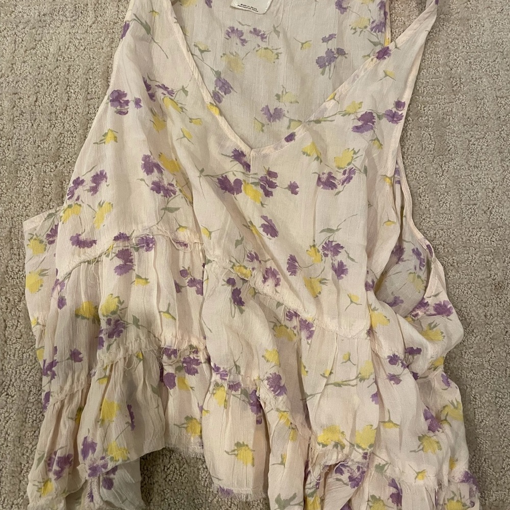 Intimately Free People pearl comb floral tank
